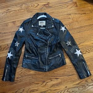 Wilson Leather Jacket with Stars